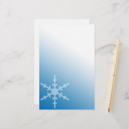 Papelería Gradiente azul de copo de nieve de invierno