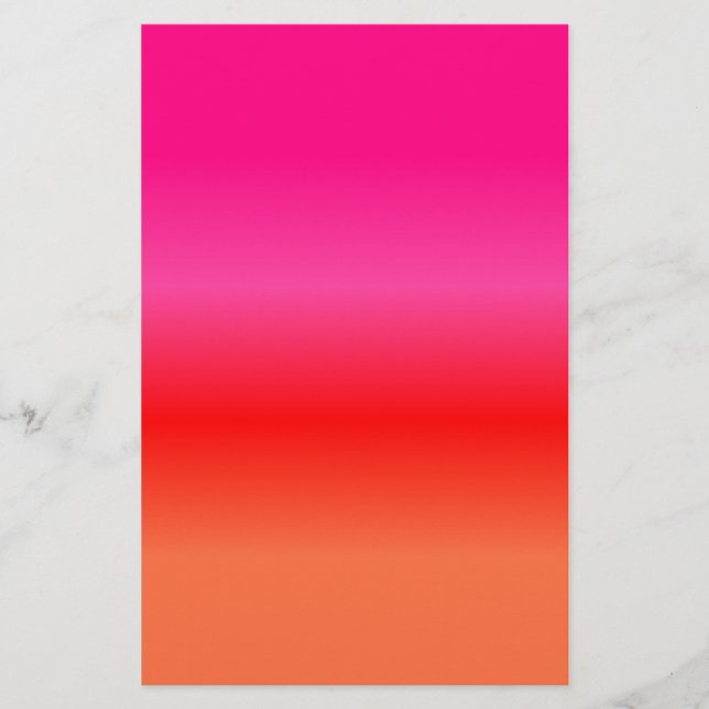 Papelería Gradiente rosa, rojo y Naranja (Anverso)
