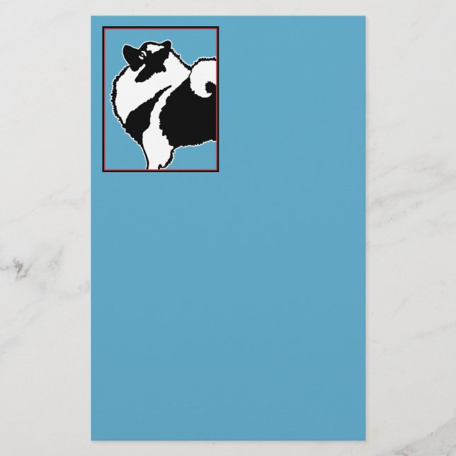 Papelería Gráficos de Keeshond - Arte de perro original lind (Anverso)