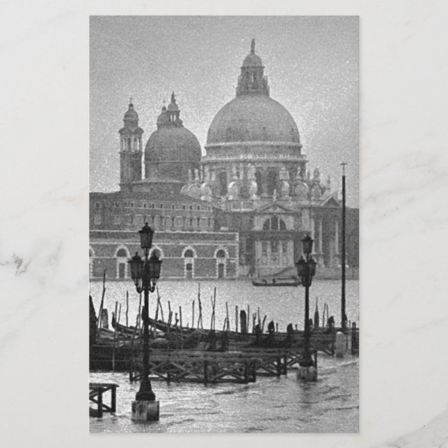 Papelería Gran Canal de Venecia Italia Blanco Negro Viajes (Anverso)