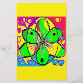 Papelería Gran flor firma diseño de arte original muy bonito