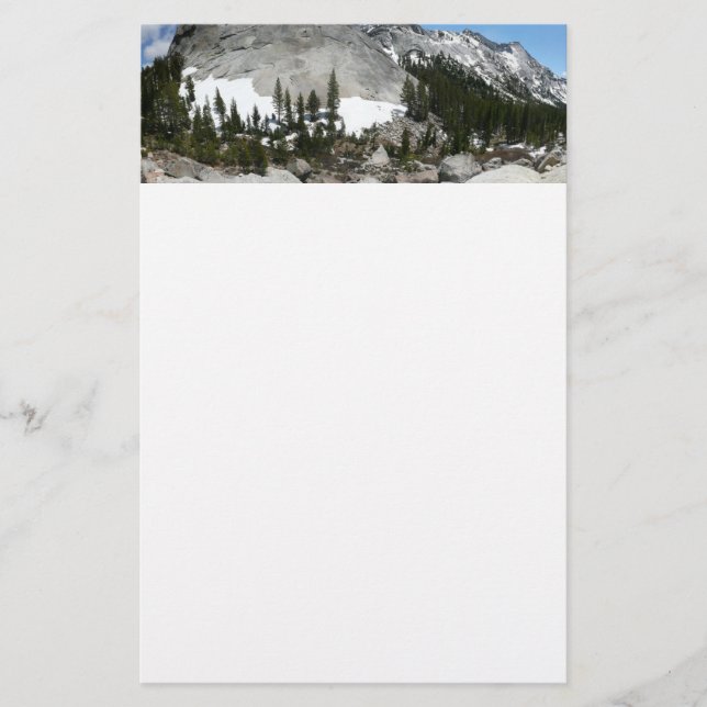 Papelería Granito de nieve domina Panorama en Yosemite (Anverso)