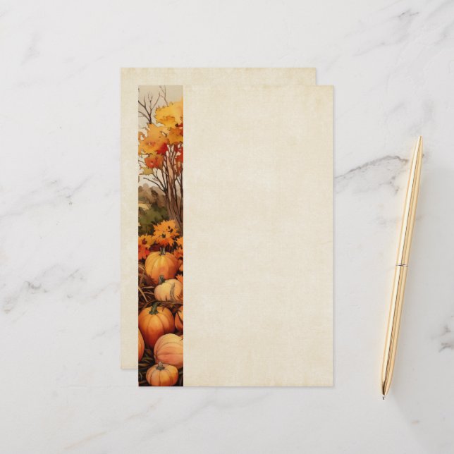 Papelería Granja de calabaza cosecha cosecha Acción de Graci (Anverso/Reverso In Situ)