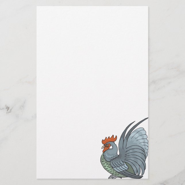 Papelería Gray Country Rooster (Anverso)