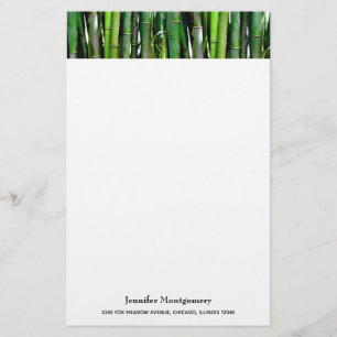 Papelería Green Bamboo Stalks Nature Photography