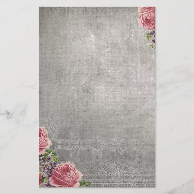Papelería Gris de la antigüedad con efectos de escritorio (Anverso)
