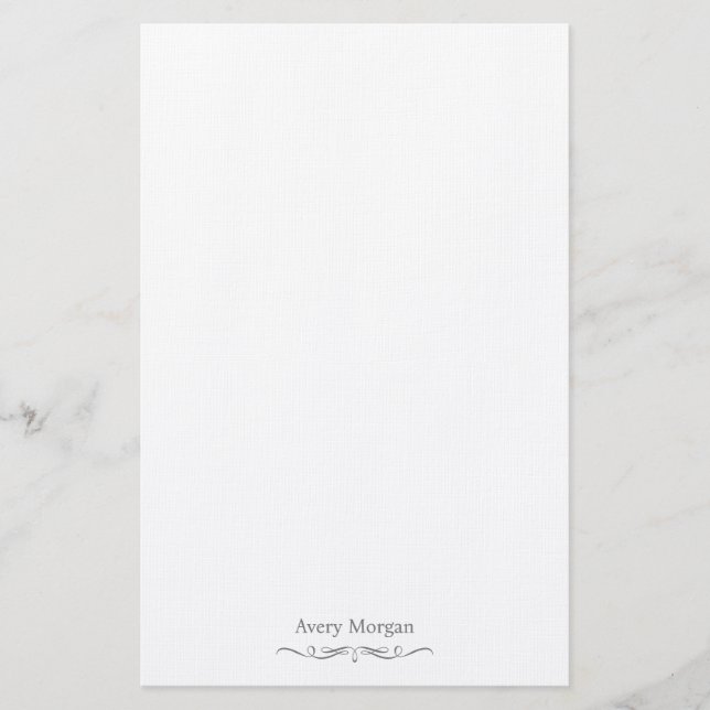Papelería Gris Smokey de lujo Real Elegante Personalizado (Anverso)