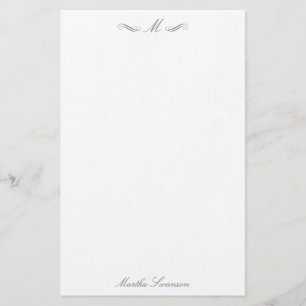 Papelería Gris Smokey de lujo Real Elegante Personalizado