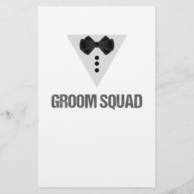 Papelería Groom Squad (Anverso)