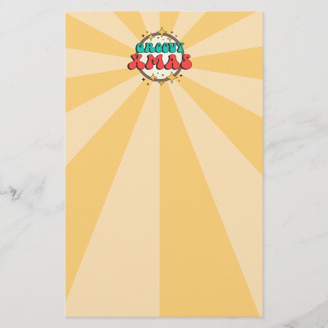 Papelería Groovy Xmas retro cartoon happy bright (Anverso)