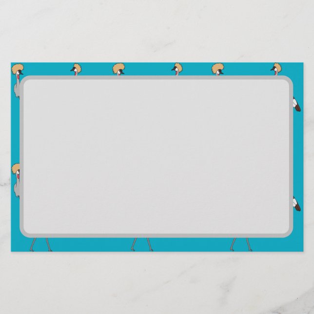 Papelería Grullas coronadas (Anverso)