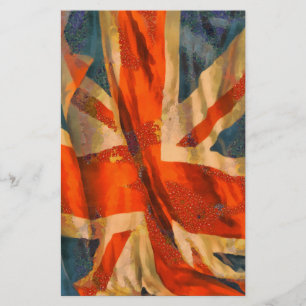 Papelería Grunge Union Jack Bandera Británica Waving Scrapbo