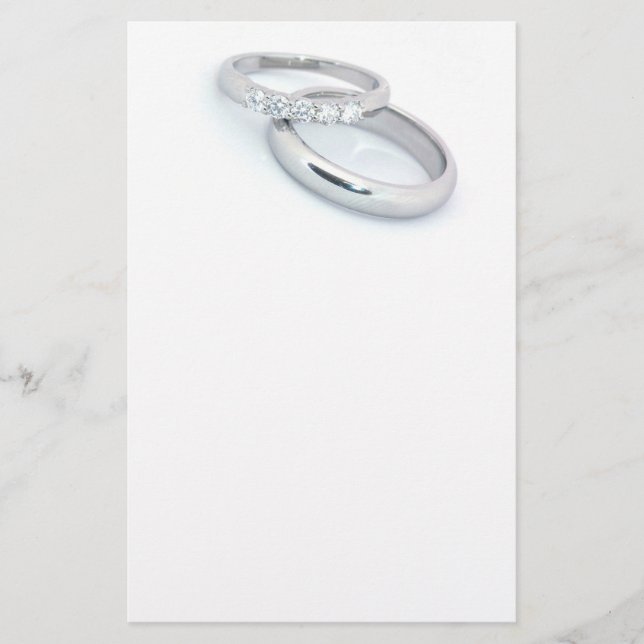 Papelería Guardar las bandas Bodas Date/Silver (Anverso)