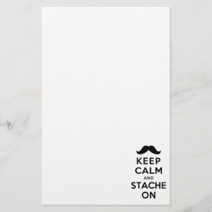 Papelería Guarde la calma y Stache encendido