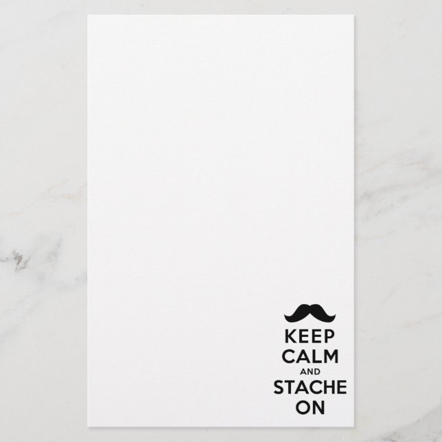 Papelería Guarde la calma y Stache encendido (Anverso)