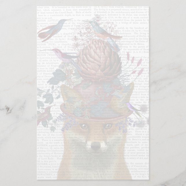 Papelería Guardián de aves Fox con Artichoke (Anverso)
