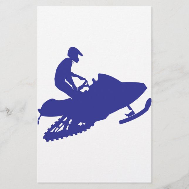 Papelería Guay Blue Snowmobiler (Anverso)