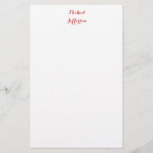 Papelería Guión de escritura a mano Elegante sencillo blanco