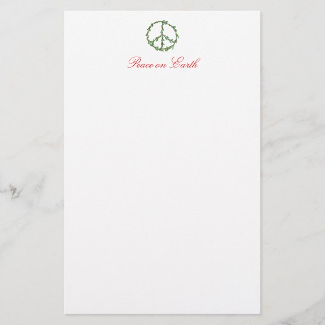 Papelería Guirnalda de la paz del navidad, paz en los (Anverso)