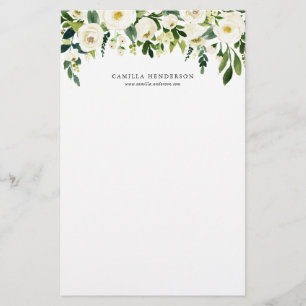 Papelería Guirnalda floral botánica del invierno de la