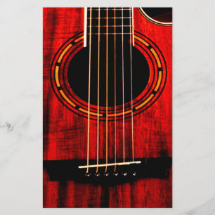 Papelería Guitarra Acústica Música de Madera