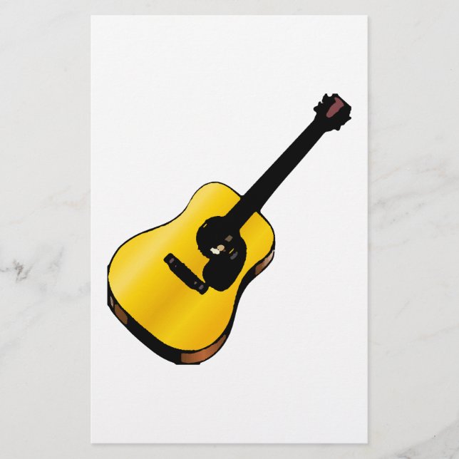 Papelería Guitarra Pop Art (Anverso)