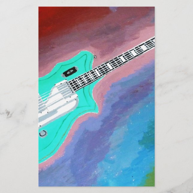 Papelería Guitarra Verde (Anverso)