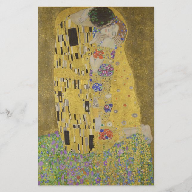 Papelería Gustav Klimt "El beso" (Anverso)