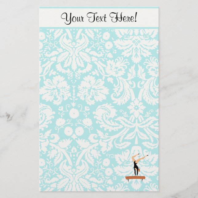 Papelería Gymnastics Balance Beam (Anverso)