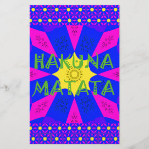 Papelería Hakuna Matata Hermosos Colores de Diseño Increíble