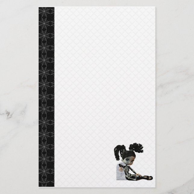 Papelería Halloween esquelético inmóvil (Anverso)