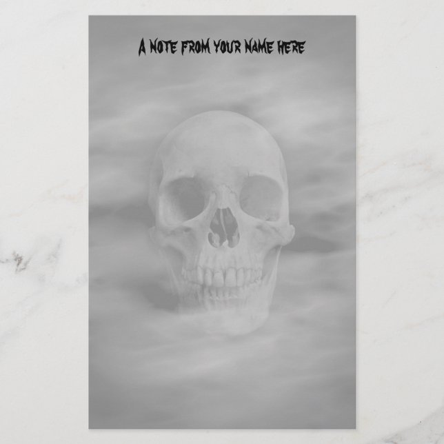 Papelería Halloween horror fantasmal cráneo (Anverso)