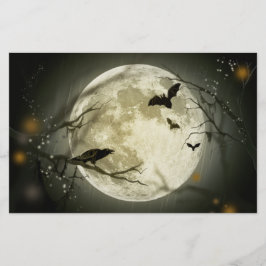 Papelería Halloween Moon Spooky Crows