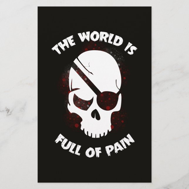 Papelería Halloween Skull Dark Black Scary (Anverso)