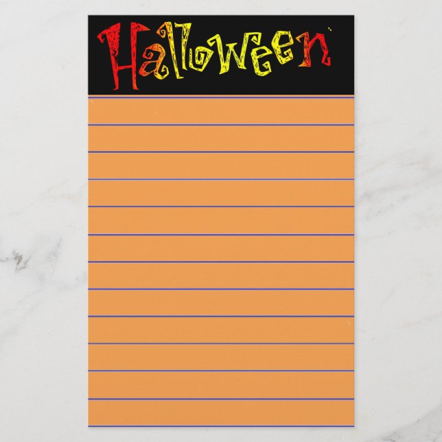 Papelería Halloween Stationery (Anverso)