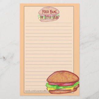 Papelería Hamburger Stationery