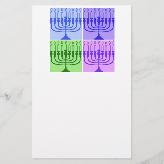 Papelería Hannukka Menorah (Anverso)