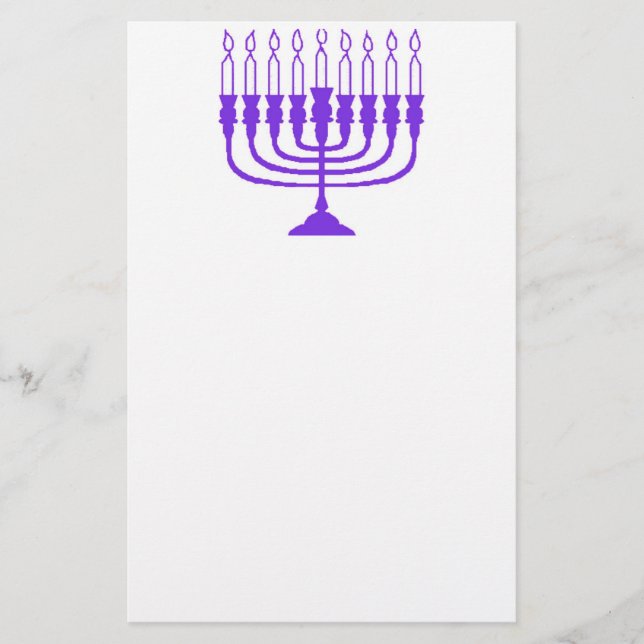 Papelería Hanukkah Menorah (Anverso)