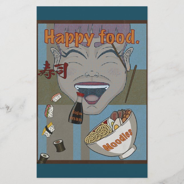 Papelería Happy food (Anverso)