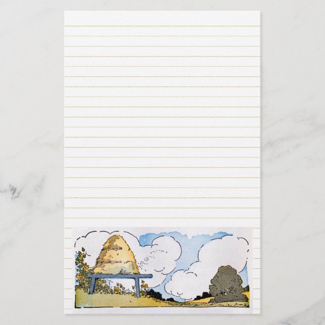 Papelería Happy Honeybee Hive Stationery Lined (Anverso)