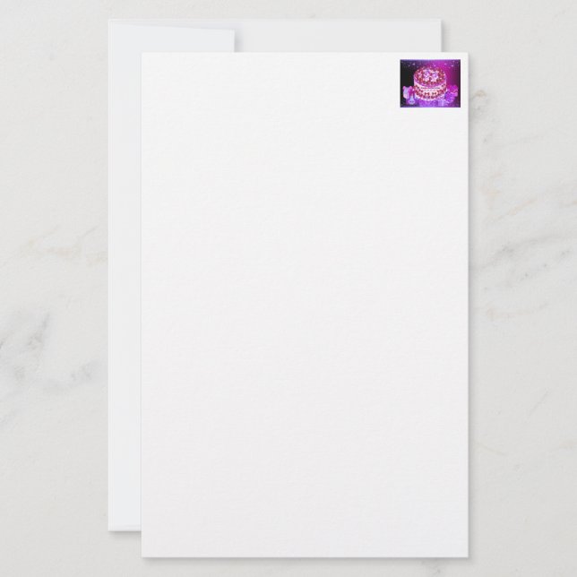 Papelería Happy Mother's Day Cake Stationery (Anverso)