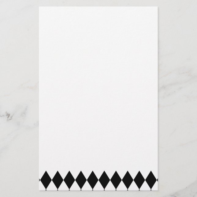 Papelería Harlequin Blanco y negro (Anverso)