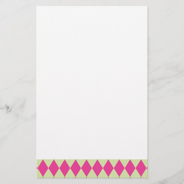 Papelería Harlequin Hot Pink and Mint (Anverso)