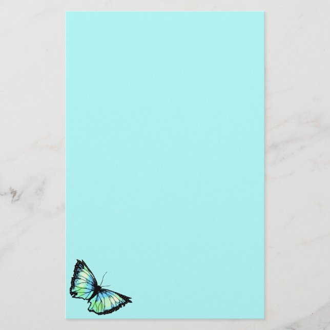 Papelería Harlequin (Mariposa Aqua) (Anverso)
