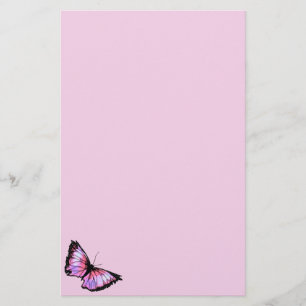 Papelería "Harlequin" (mariposa rosada)