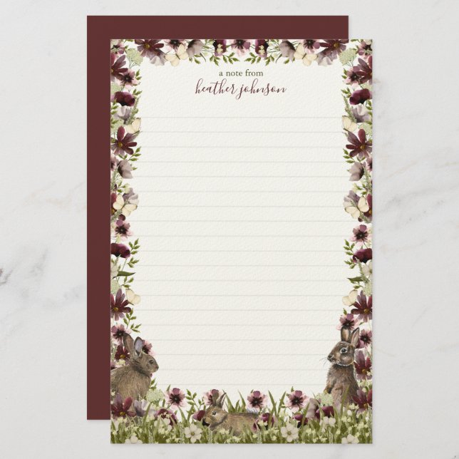Papelería Hearthlight Notes Spring Soft Meadow Wildflower (Anverso / Reverso)