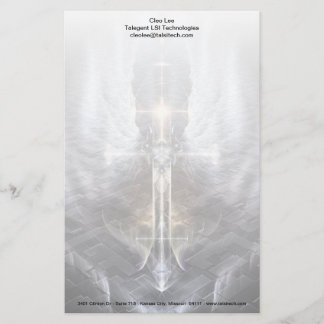 Papelería Heavenne Angel Wing Cross Fractal Art Stationery