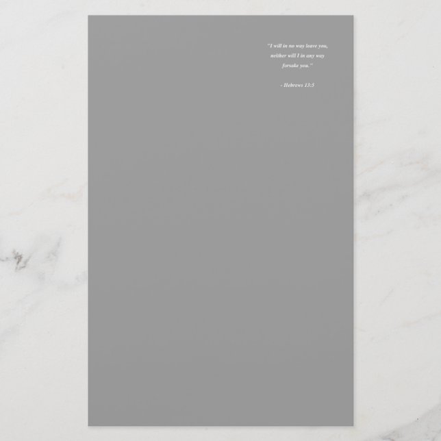 PAPELERÍA HEBREWS 13:5 (Anverso)