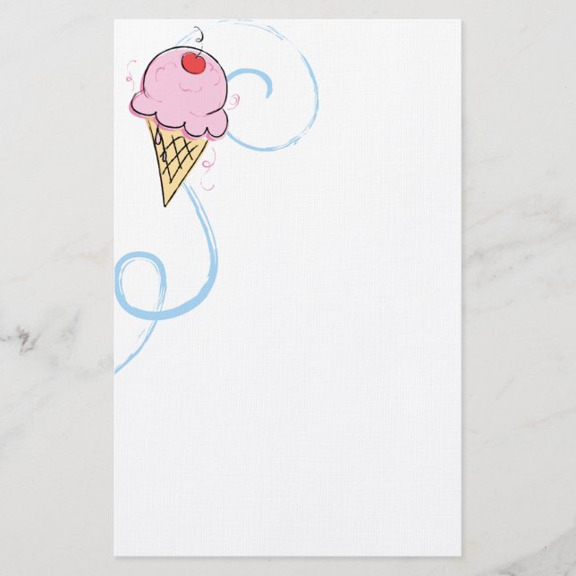 Papelería Helado de la cereza (Anverso)