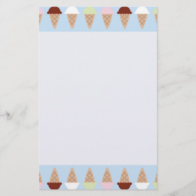 Papelería Helado inmóvil (Anverso)